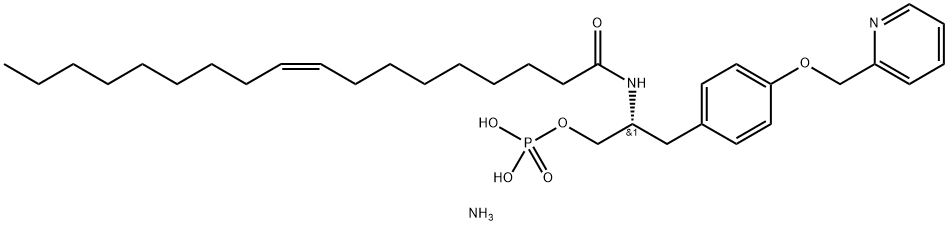 (R)-phosphoric acid Mono-{2-octadec-9-enoylaMino-3-[4-(pyridin-2-ylMethoxy)-phenyl]-propyl} ester (aMMoniuM salt) Struktur