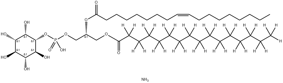 1-palMitoyl-d31-2-oleoyl-sn-glycero-3-phosphoinositol (aMMoniuM salt) Struktur