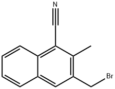 3-(BroMoMethyl)-2-Methyl-1-naphthonitrile Struktur