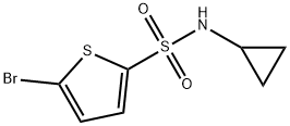 5-BroMo-thiophene-2-sulfonic acid cyclopropylaMide Struktur