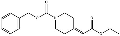 Benzyl 4-(2-ethoxy-2-oxoethylidene)piperidine-1-carboxylate Struktur