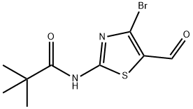 N-(4-BroMo-5-forMylthiazol-2-yl)pivalaMide Struktur