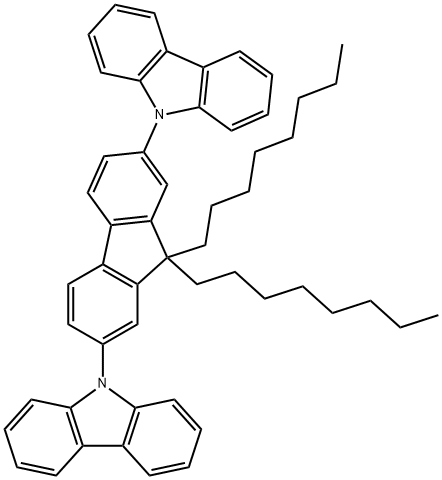 DOFL-CBP , 2,7-Bis(9-carbazolyl)-9,9-dioctylfluorene Struktur