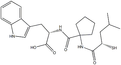 L-Tryptophan, N-[[1-[[(2S)-2-Mercapto-4-Methyl-1-oxopentyl]aMino]cyclopentyl]carbonyl]- Struktur