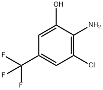 2-aMino-3-chloro-5-(trifluoroMethyl)phenol Struktur