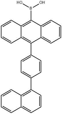 10-[4-(1-naphthalenyl)phenyl]-9-anthracenyl]-Boronic acid Struktur