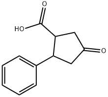 4-Oxo-2-phenylcyclopentanecarboxylic acid Struktur