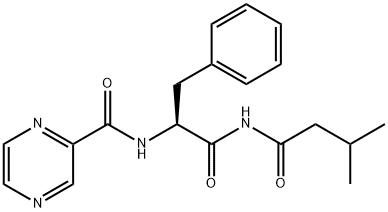 (S)-N-(1-(3-MethylbutanaMido)-1-oxo-3-phenylpropan-2-yl)pyrazine-2-carboxaMide Struktur