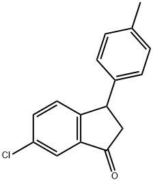 6-Chloro-3-(p-tolyl)-2,3-dihydro-1H-inden-1-one Struktur