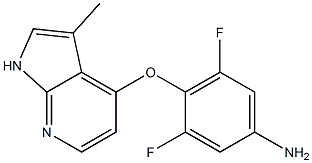 BenzenaMine, 3,5-difluoro-4-[(3-Methyl-1H-pyrrolo[2,3-b]pyridin-4-yl)oxy]- Struktur