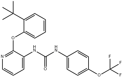 Urea, N-[2-[2-(1,1-diMethylethyl)phenoxy]-3-pyridinyl]-N'-[4-(trifluoroMethoxy)phenyl]- Struktur