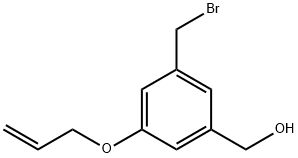 BenzeneMethanol, 3-(broMoMethyl)-5-(2-propen-1-yloxy)- Struktur