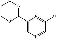 2-chloro-6-(1,3-dithian-2-yl)pyrazine Struktur