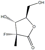 (3R,4R,5R)-3-fluoro-4-hydroxy-5-(hydroxyMethyl)-3-Methyl-dihydrofuran-2(3H)-one Struktur