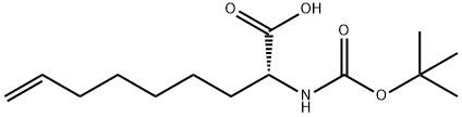 8-Nonenoic acid, 2-[[(1,1-diMethylethoxy)carbonyl]aMino]-, (2R)- Struktur