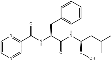 2-PyrazinecarboxaMide, N-[(1S)-2-[[(1R)-1-hydroperoxy-3-Methylbutyl]aMino]-2-oxo-1-(phenylMethyl)ethyl]- Struktur