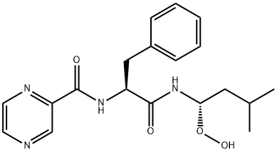 2-PyrazinecarboxaMide, N-[(1S)-2-[[(1S)-1-hydroperoxy-3-Methylbutyl]aMino]-2-oxo-1-(phenylMethyl)ethyl]- Struktur