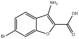 3-aMino-6-broMobenzofuran-2-carboxylic acid Struktur