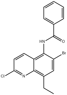 N-(6-BroMo-2-chloro-8-ethylquinolin-5-yl)benzaMide Struktur