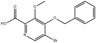 4-(Benzyloxy)-5-broMo-3-Methoxypicolinic acid Struktur