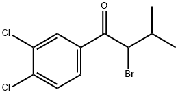 2-BroMo-1-(3,4-dichlorophenyl)-3-Methylbutan-1-one Struktur