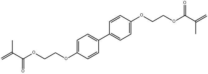 2-Propenoic acid, 2-Methyl-, [1,1'-biphenyl]-4,4'-diylbis(oxy-2,1-ethanediyl) ester (9CI) Struktur