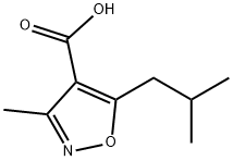 5-Isobutyl-3-Methylisoxazole-4-carboxylic acid Struktur