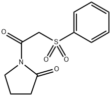 1-(phenylsulfonylacetyl)pyrrolidin-2-one Struktur