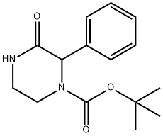 tert-butyl 3-oxo-2-phenylpiperazine-1-carboxylate Struktur