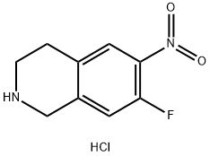 7-Fluoro-6-nitro-1,2,3,4-tetrahydroisoquinoline hydrochloride Struktur