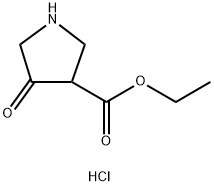 Ethyl 4-oxopyrrolidine-3-carboxylate hydrochloride Struktur