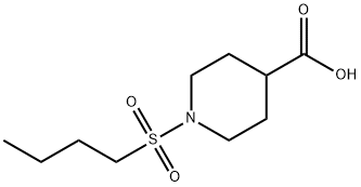 1-(butane-1-sulfonyl)piperidine-4-carboxylic acid Struktur