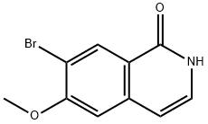 7-broMo-6-Methoxyisoquinolin-1(2H)-one Struktur