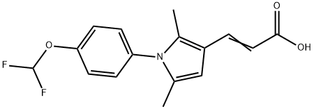 3-{1-[4-(difluoroMethoxy)phenyl]-2,5-diMethyl-1H-pyrrol-3-yl}prop-2-enoic acid Struktur