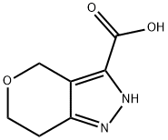 2,4,6,7-Tetrahydro-pyrano[4,3-c]pyrazole-3-carboxylic acid Struktur