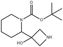 1-Piperidinecarboxylic acid, 2-(3-hydroxy-3-azetidinyl)-, 1,1-diMethylethyl ester Struktur