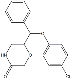 6-((4-Chlorophenoxy)(phenyl)Methyl)Morpholin-3-one Struktur