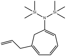 1,1,1-triMethyl-N-[6-(2-propenyl)-1,3,5-cycloheptatrien-1-yl]-N-(triMethyl silyl)-SilanaMine Struktur