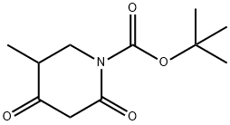 tert-Butyl 5-Methyl-2,4-dioxopiperidine-1-carboxylate Struktur