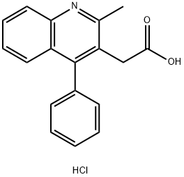 (2-Methyl-4-phenylquinolin-3-yl)acetic acid hydrochloride ,97% Struktur