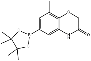 2H-1,4-Benzoxazin-3(4H)-one, 8-Methyl-6-(4,4,5,5-tetraMethyl-1,3,2-dioxaborolan-2-yl)- Struktur