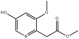 Methyl 2-(5-hydroxy-3-Methoxypyridin-2-yl)acetate Struktur