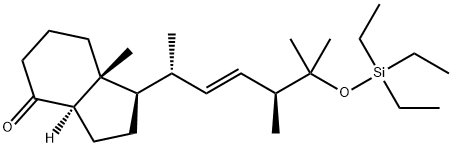 4H-Inden-4-one, octahydro-7a-Methyl-1-[(1R,2E,4S)-1,4,5-triMethyl-5-[(triethylsilyl)oxy]-2-hexen-1-yl]-, (1R,3aR,7aR)- Struktur