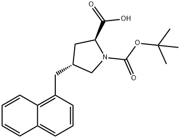 (2S,4R)-1-(tert-butoxycarbonyl)-4-(naphthalen-1-ylMethyl)pyrrolidine-2-carboxylic acid Struktur