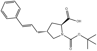 反-BOC-4-(苯丙烯基)-L-脯氨酸, 959584-07-7, 結(jié)構(gòu)式