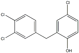 4-Chloro-2-(3,4-dichlorobenzyl)phenol Struktur