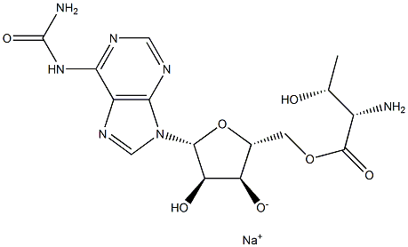 N6-Carbamoylthreonyladenosine Struktur