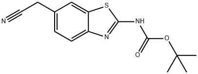 (6-CyanoMethyl-benzothiazol-2-yl)-carbaMic acid tert-butyl ester Struktur