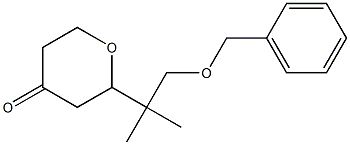 2-(1-(benzyloxy)-2-Methylpropan-2-yl)dihydro-2H-pyran-4(3H)-one Struktur