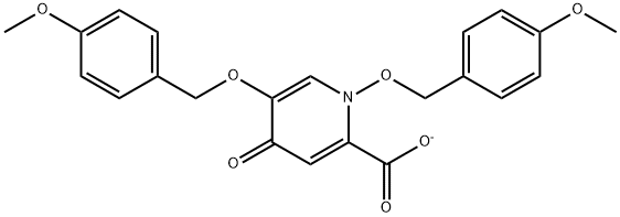 sodiuM 1,5-bis((4-Methoxybenzyl)oxy)-4-oxo-1,4-dihydropyridine-2-carboxylate Struktur